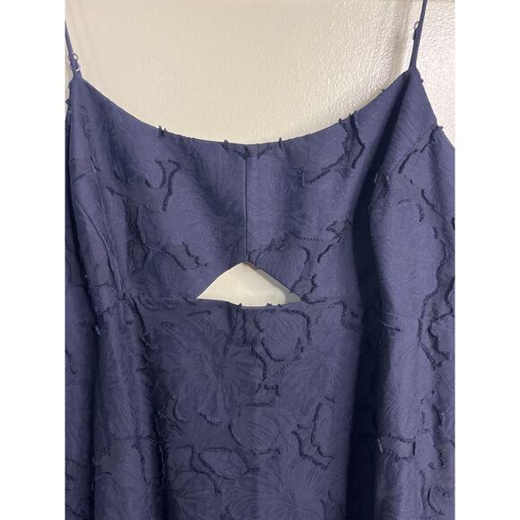 Banana Republic floral jacquard cutout midi dress in navy blue,size 18,MSRP $160 - Picture 5 of 16